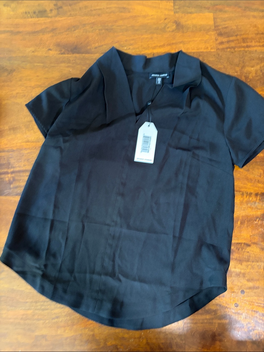 Universal Standard Black Short-Sleeve Blouse